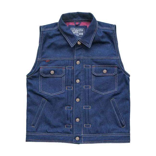 13 1/2 Rain Splitter Denim Motorcycle Vest