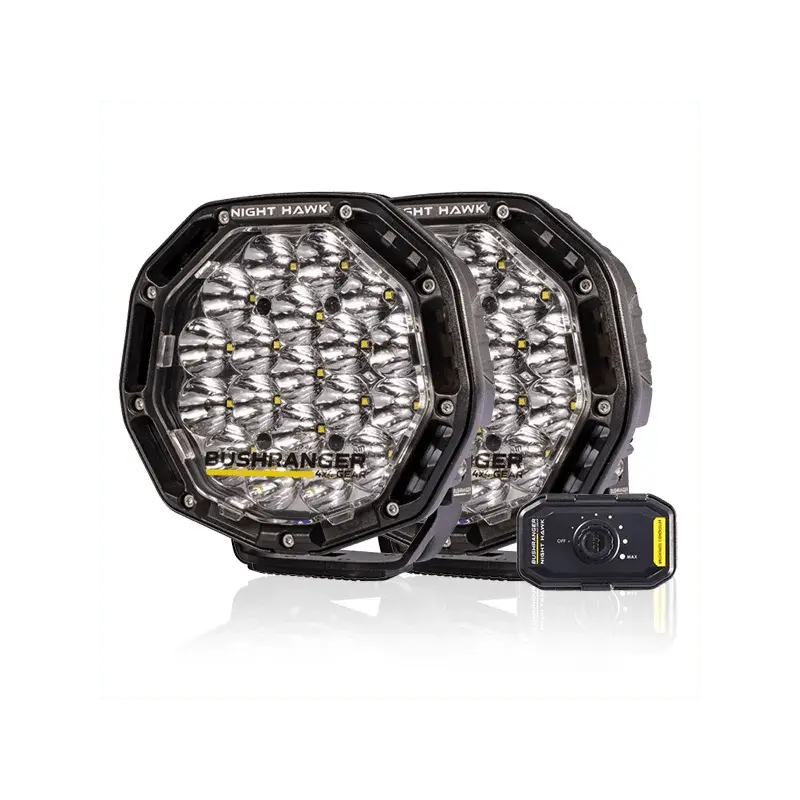 2x Phares 7" Spot Bushranger Night Hawk SR (Faisceau inclus)