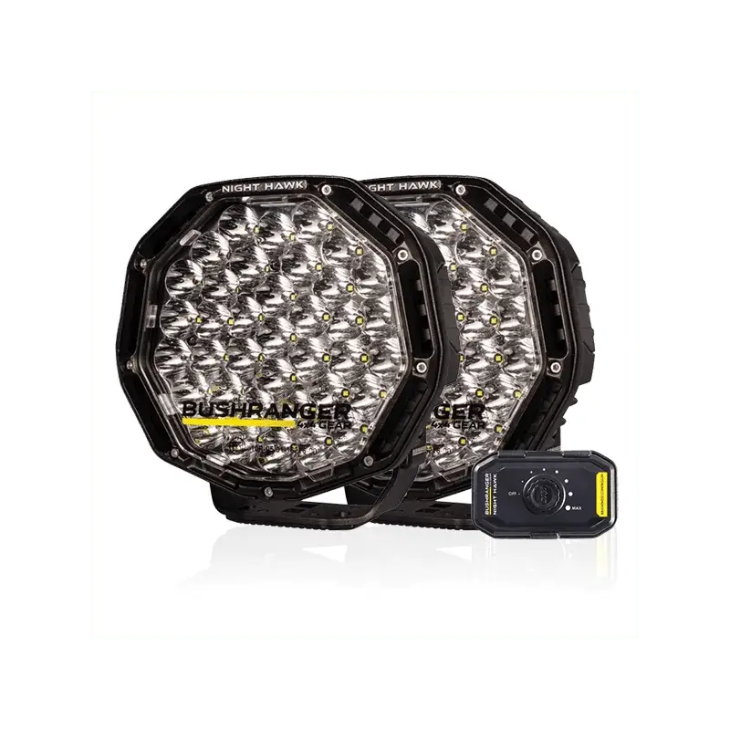 2x Phares 9" Spot Bushranger Night Hawk SR (Faisceau inclus)