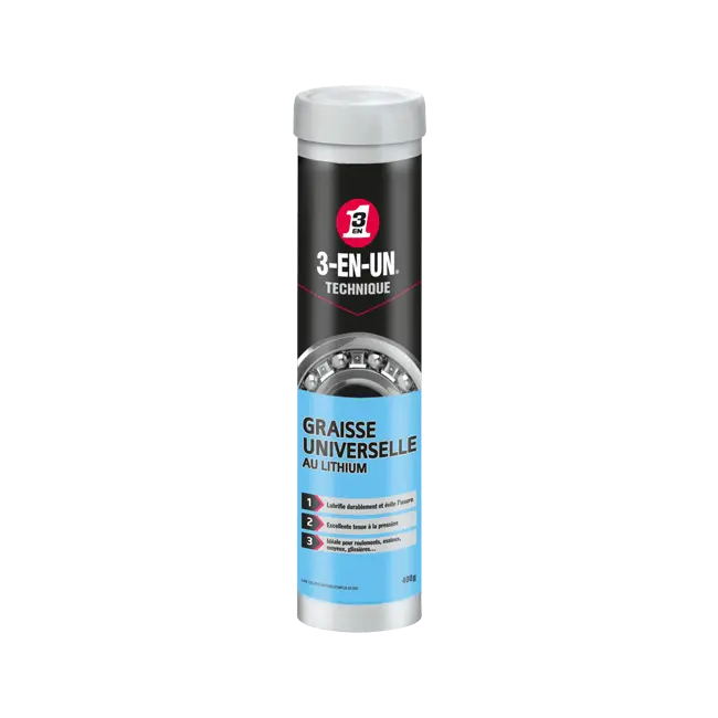 3-EN-UN CARTOUCHE GRAISSE UNIVERSELLE AU LITHIUM 400 G