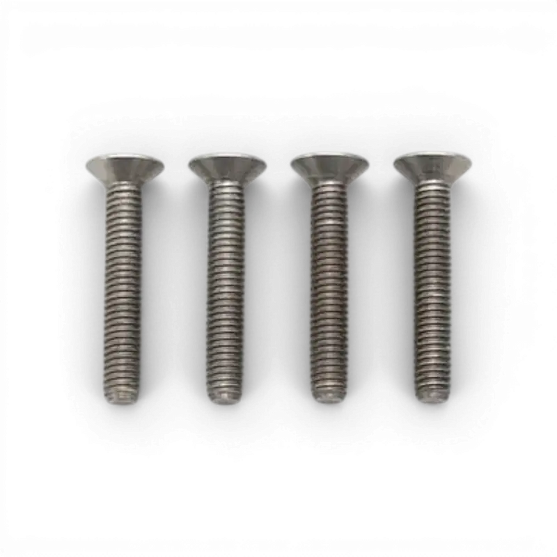 3x18 Vis titane usinée tête plate haute précision