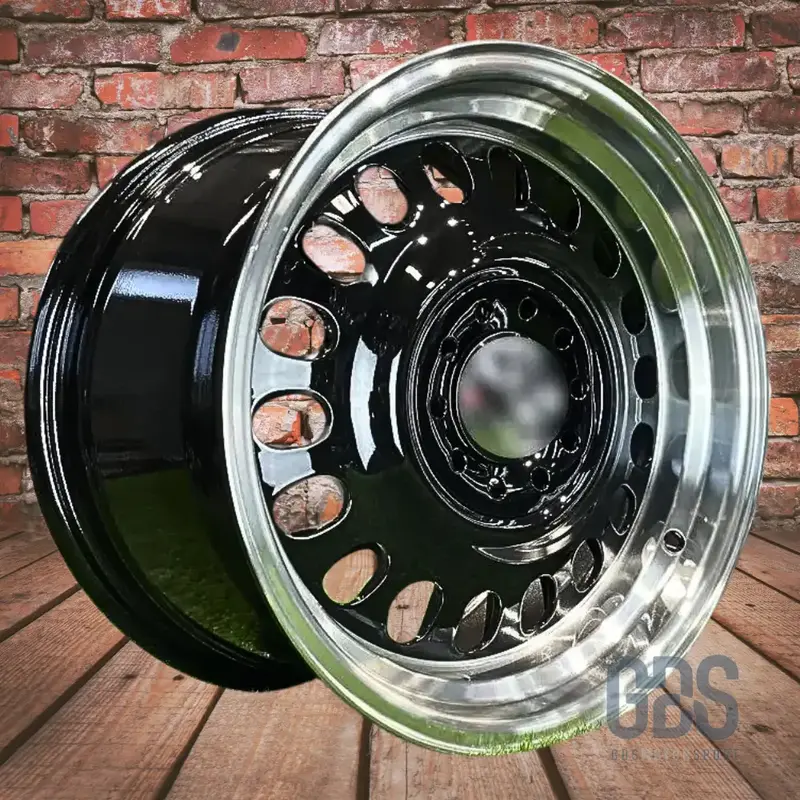 4 jantes Look Classic Steel noir BMW R15" X 8.25" ET25