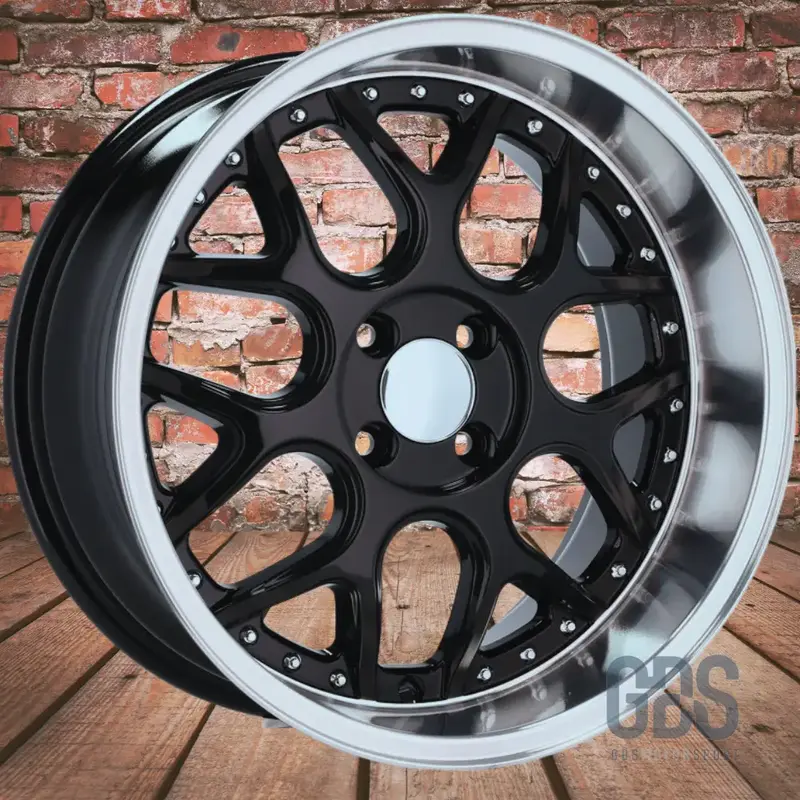 4 jantes look Smart BRABUS Centre noir BMW R17" X 8.5" ET20