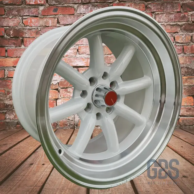 4 jantes Look Watanabe Rota Blanc BMW R15" X 9" ET0 X 10.5" ET-15