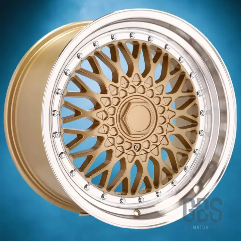 4 jantes style BBS RS centre Doré BMW R17" X 7.5" ET35
