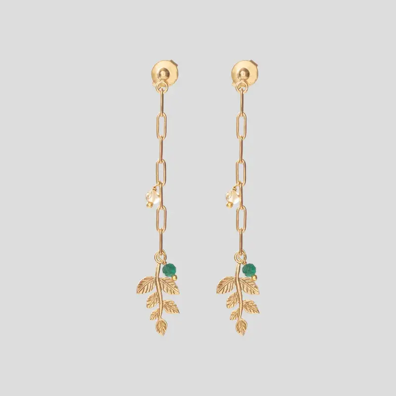 A Beautiful Story Sympathy Citrine Aventurine Boucles d'oreilles - Nouveau Outlet