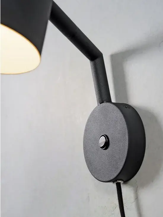 À propos de l'applique murale RoMi Marseille 29 x 12 x 27 cm noire | Neuve