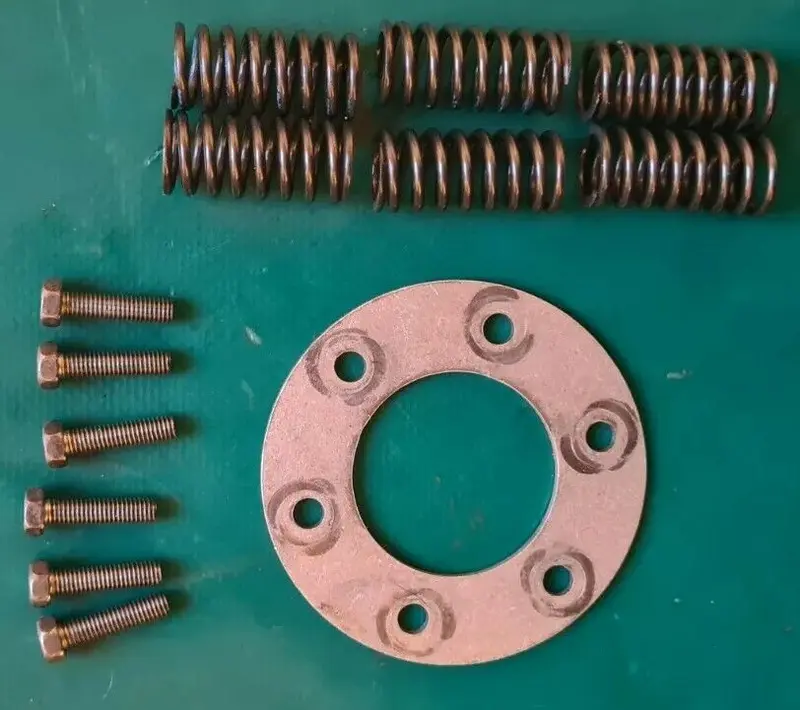 (A) Système de rappel d'embrayage poussoir ressort 125 kx Kawasaki 1987