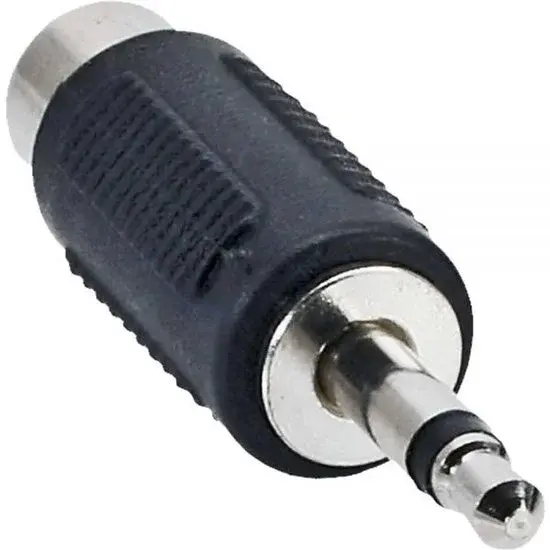 Adaptateur Jack Mono 3,5mm (m) - RCA Mono (f) Noir - Nouvelle Prise