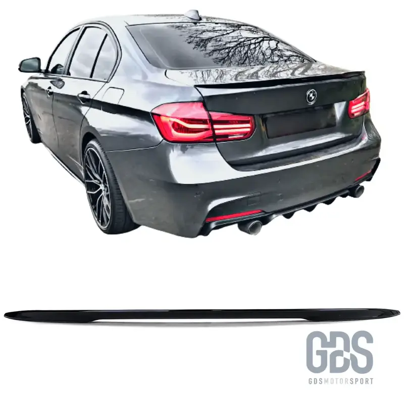 Aileron becquet arrière Noir Brillant Look M Performance pour BMW Série 3 F30