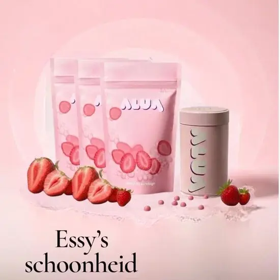 Alua Collageen Poeder Aardbei 300g - Nieuw