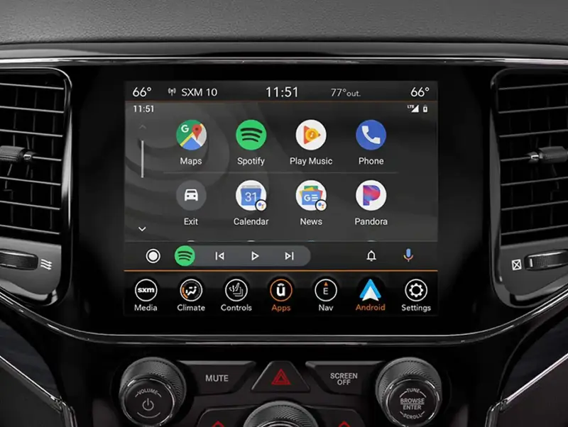 Android Auto pour Jeep Cherokee, Grand Cherokee, Compass et Commander