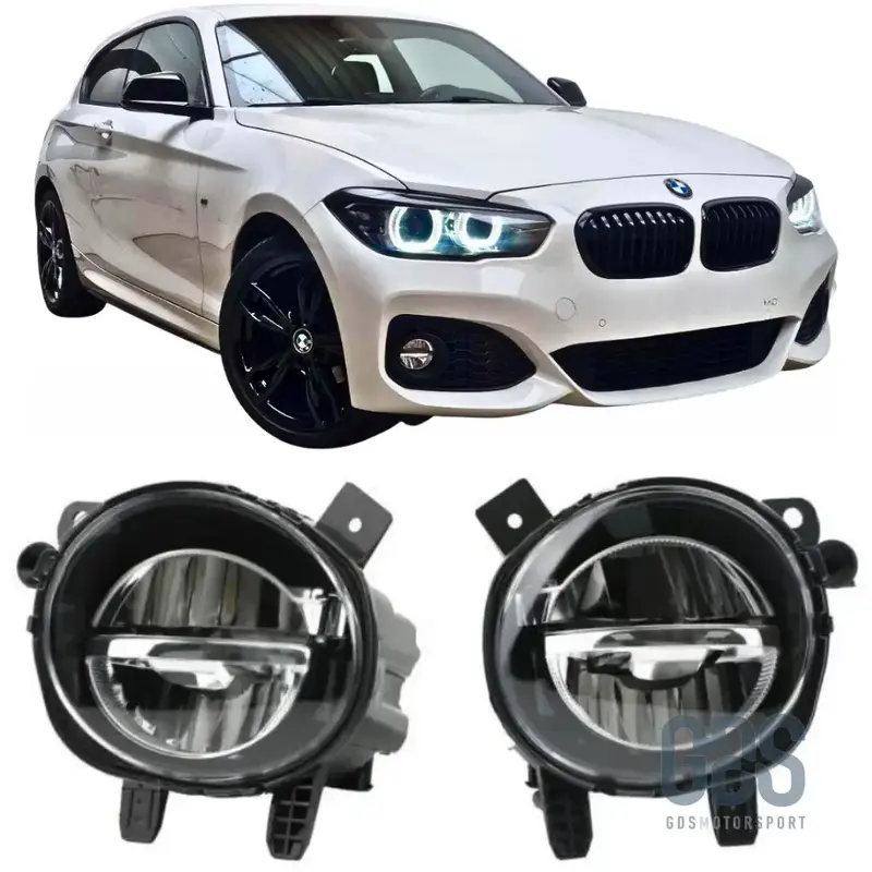 Antibrouillards à LED pour BMW Série 1 F20 F21 Phase 2 LCI Cristal / Noir / Jaune