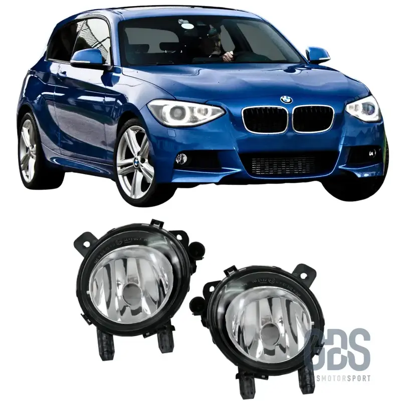 Antibrouillards BMW Série 1 F20 F21 Phase 1 Cristal / Noir / Jaune