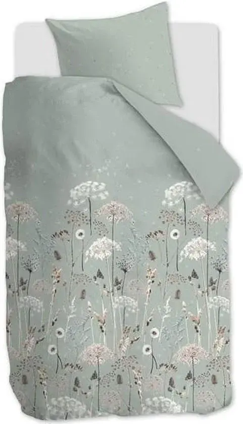 Ariadne at Home Flowers Housse de Couette Flanelle Verte - Nouveau Outlet