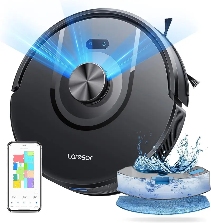 Aspirateur robot Laresar Mars 01 – Navigation laser intelligente et vidage automatique | Nouveau