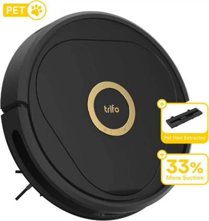 Aspirateur robot Trifo Lucy Pet AI avec fonction lavage – Offre de retour | Détection intelligente des animaux