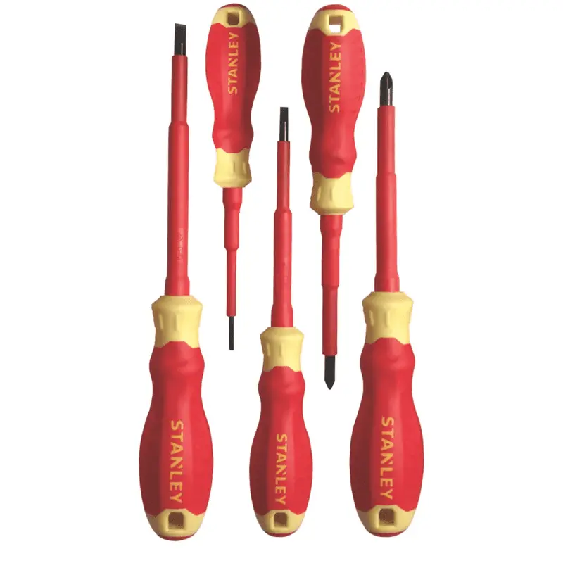 Assortiment de 5 tournevis VDE Stanley isolés