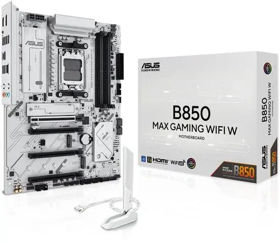 ASUS B850 MAX GAMING WIFI W Moederbord AM5 ATX - Gebruikt