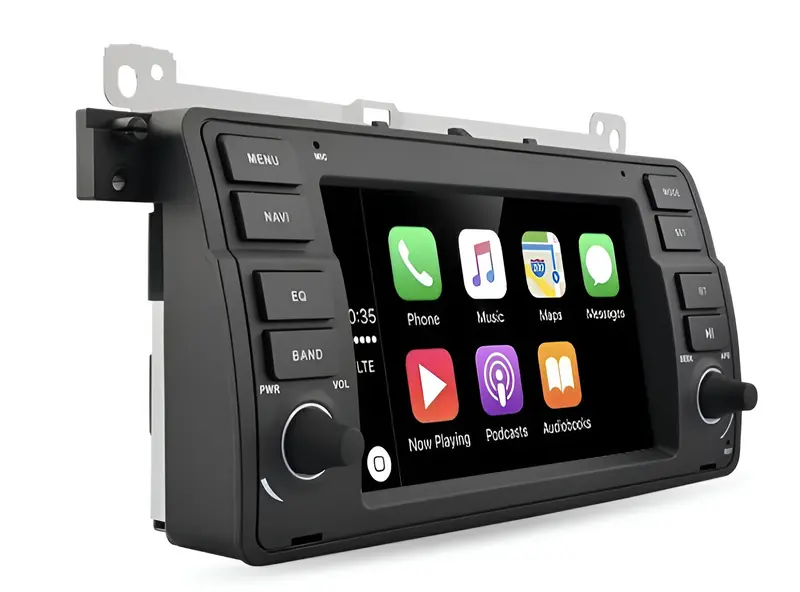 Autoradio connecté Apple CarPlay Android Auto pour BMW Série 3 M3 E46 (1998 à 2005)