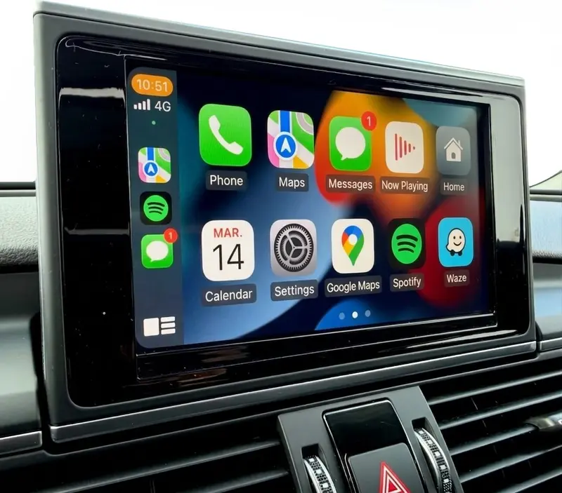 Autoradio connecté Boitier Android Auto et Apple CarPlay pour Audi A7 S6 RS7 C7 (2010 à 2018)