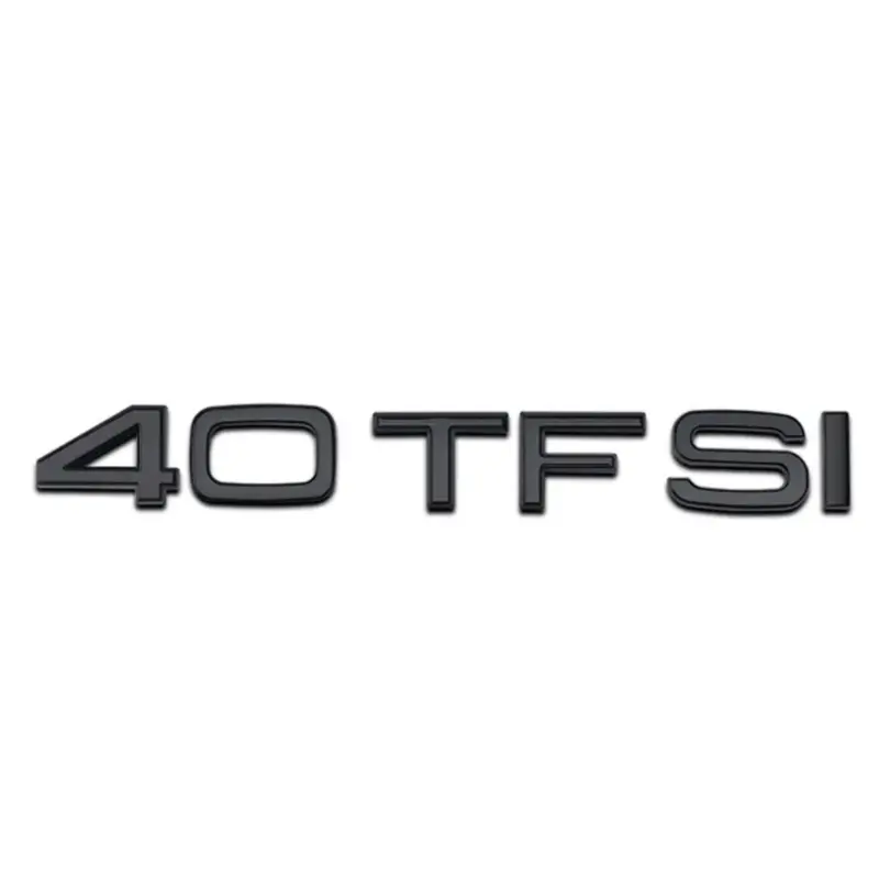 Badge de coffre lettres noires motorisation AUDI 40 TFSI