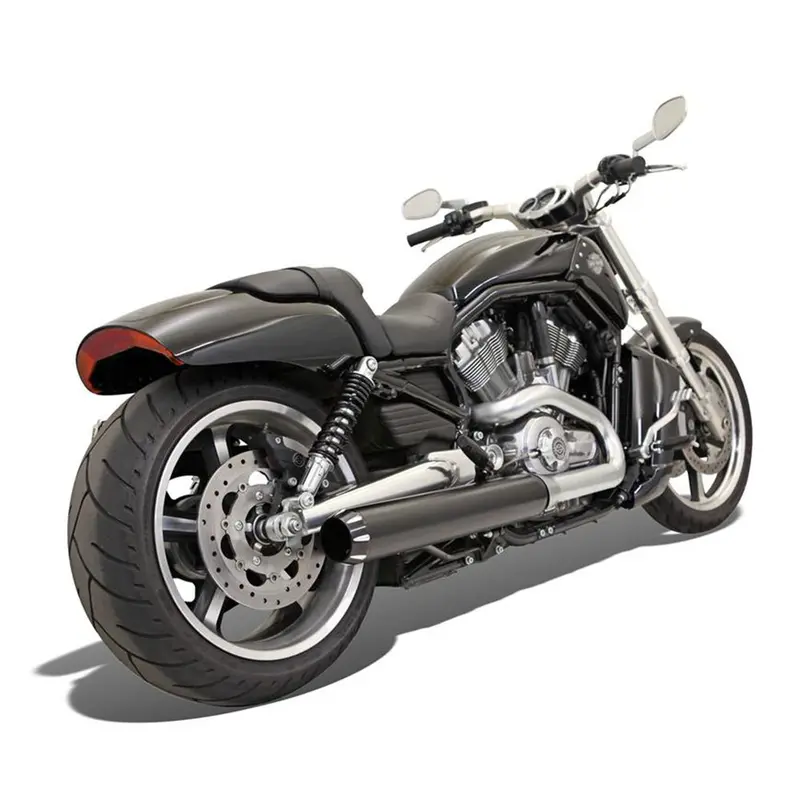 Bassani Xhaust 4" Black Slip-On Mufflers for Harley