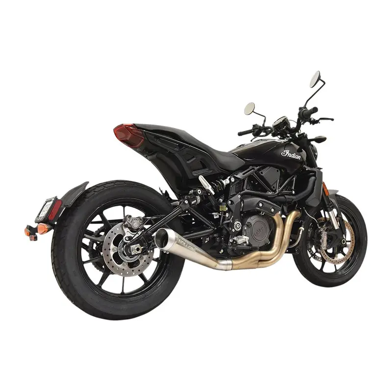 Bassani Xhaust 4" Short Megaphone Slip-On Muffler for Indian