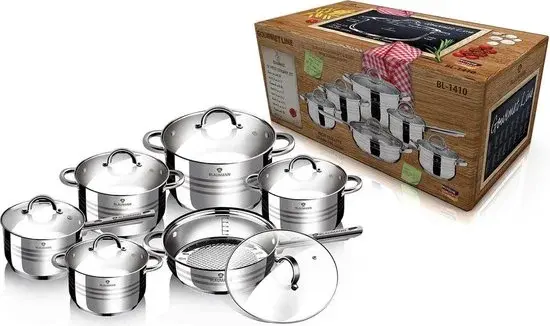 Batterie de cuisine Blaumann Jumbo Gourmet 12 pièces BL-3133-1 - Neuve Outlet