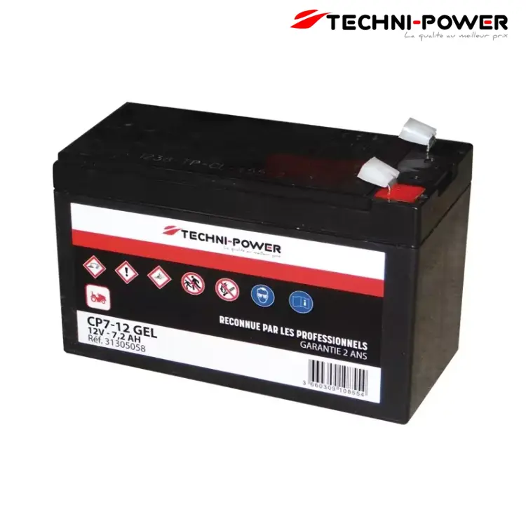 BATTERIE GEL 7,2 AH TYPE CP7-12