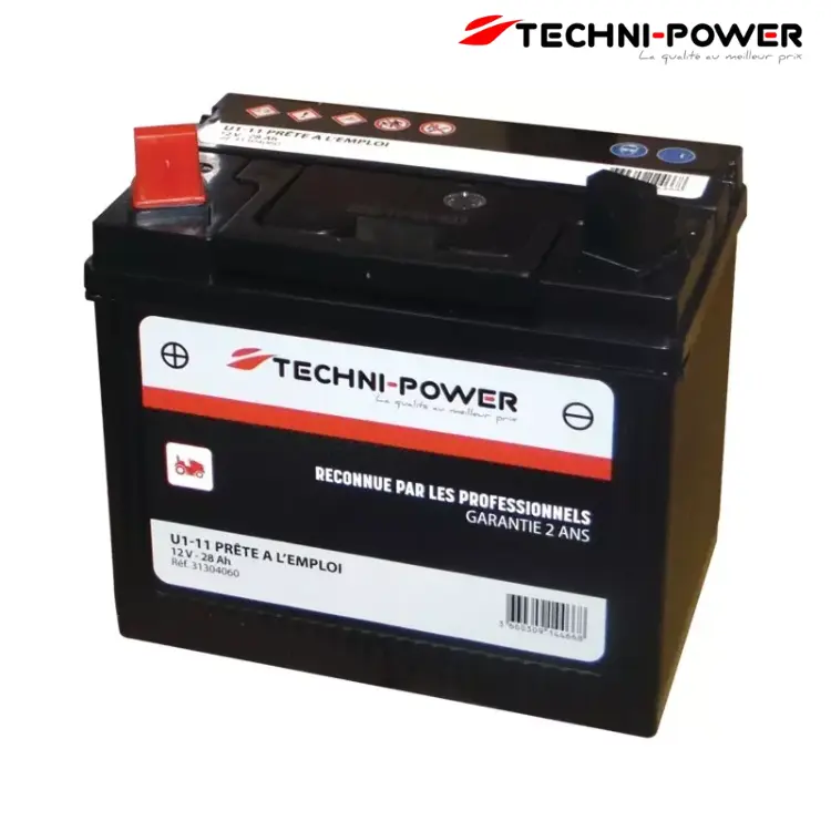 BATTERIE SANS ENTRETIEN TYPE U1-11/U1L-9 + A GAUCHE