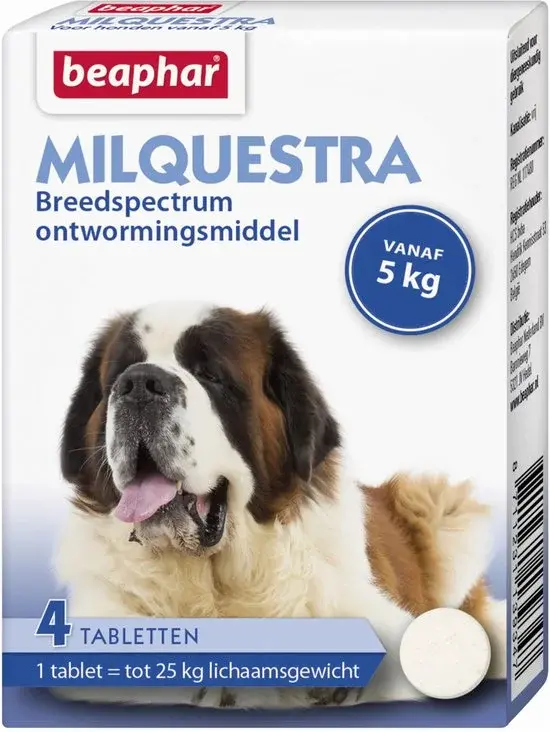Beaphar Milquestra Chien 4 Comprimés - Nouveau Outlet