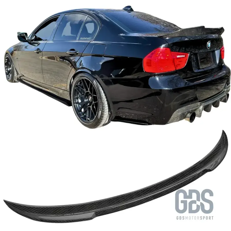 Becquet Aileron de Malle Arrière Look M Performance Look Carbone 3D BMW Série 3 E90 Berline