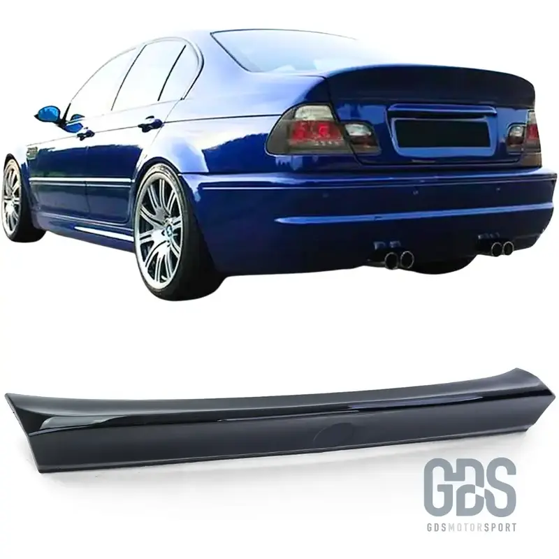 Becquet Arrière Look CSL Noir Brillant pour BMW Série 3 E46 Berline
