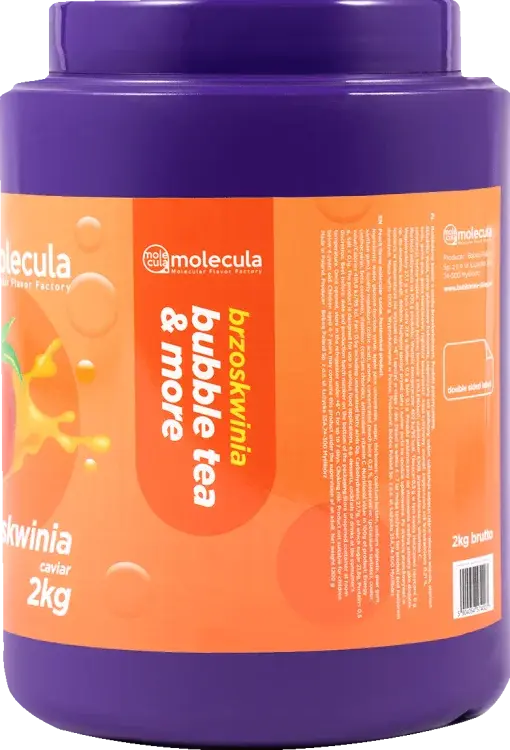 Billes Boba Éclatantes Pêche 2kg - Caviar Moléculaire Bubble Tea Nouveauté
