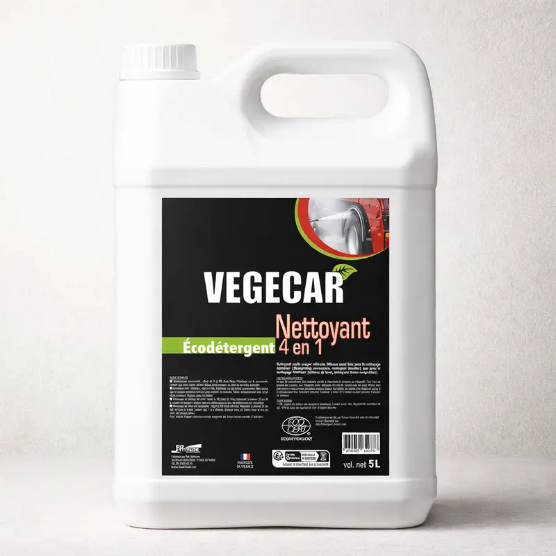 BIO ATTITUDE VEGECAR ECOCERT – Nettoyant 4 en 1 intérieur et extérieur auto certifié