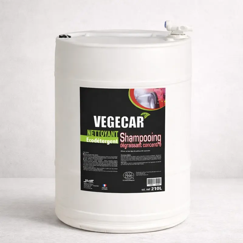 BIO ATTITUDE VEGECAR ECOCERT – Shampoing dégraissant concentré 97% naturel agréé alimentaire