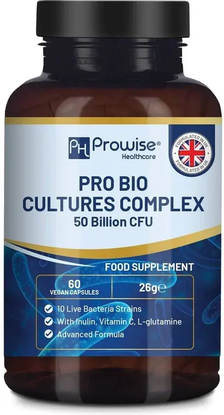 Bio Cultures Probiotiques + Prébiotiques 50 milliards d'UFC | Probiotique | Nouveau