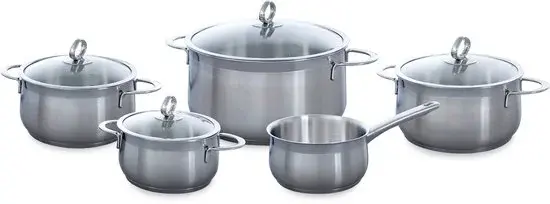 BK Excellent Set de casseroles en inox 5 pièces - Nouvelle sortie - Neuf