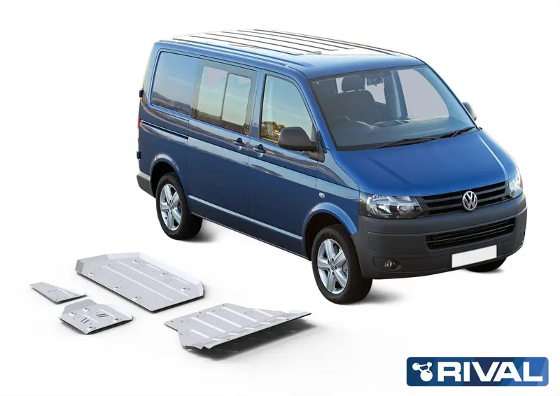 Blindage échappement Volkswagen T5 (Euro 5 uniquement) en aluminium 6 mm – RIVAL 4X4