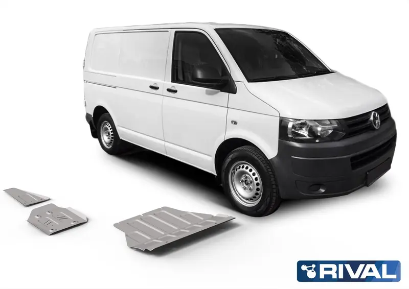Blindage échappement Volkswagen T6 (avec AdBlue) en aluminium 6 mm – RIVAL 4X4