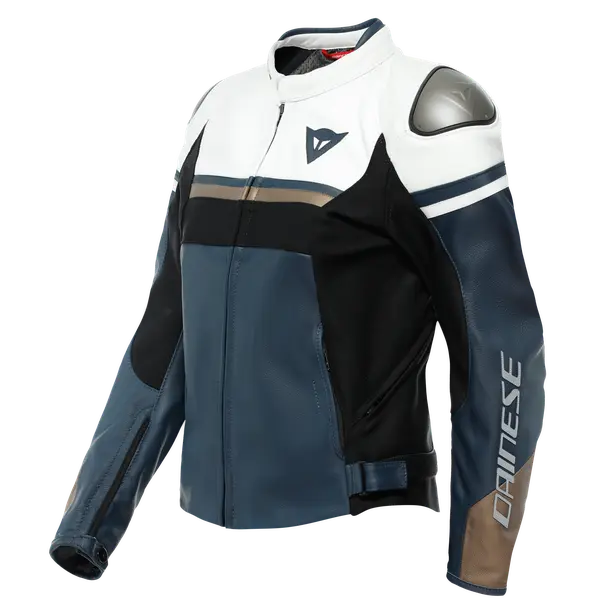 BLOUSON DAINESE RAPIDA LADY NOIR IRIS BLANC TIBETAN PLATINIUM