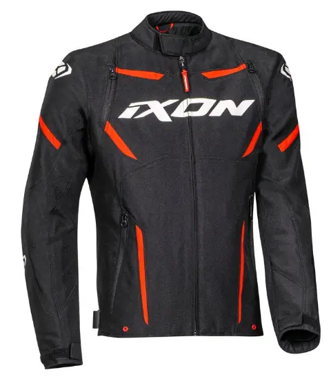 BLOUSON IXON STRIKER NOIR BLANC ROUGE