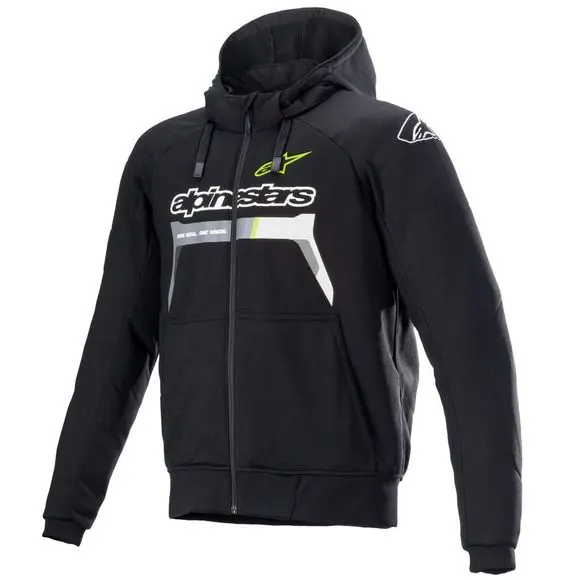 BLOUSON SWEAT ALPINESTARS CHROME IGNITION GRIS BLANC