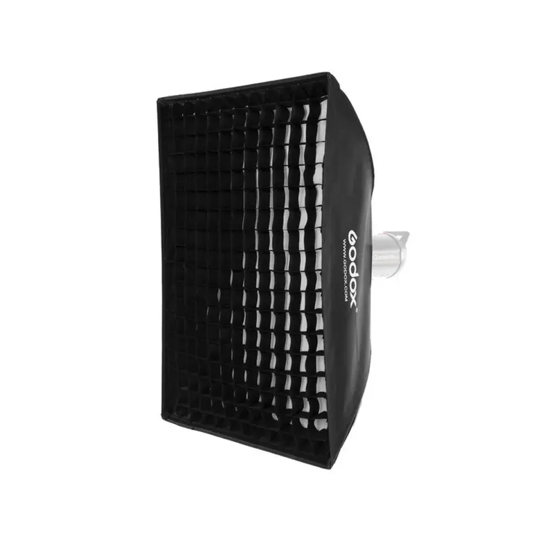 Boîte à lumière parapluie Godox Bowens 80x120 avec grille - Retour