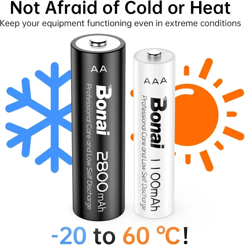 BONAI AA/AAA Oplaadbare Batterijen 24 stuks - Nieuw