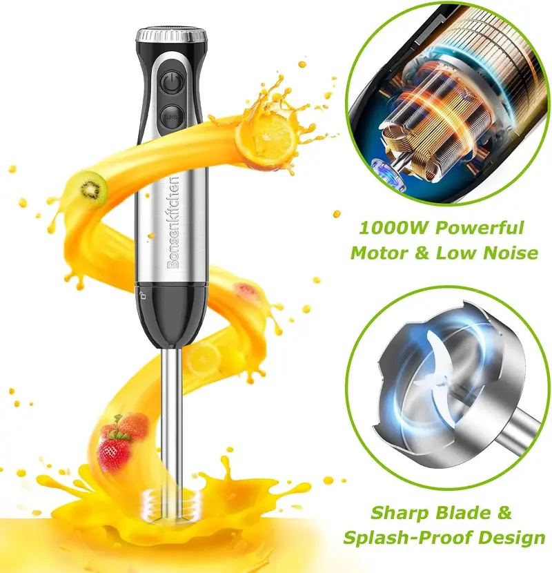 Bonsenkitchen HB3203 Staafmixer 4-in-1 1000W - Gebruikt