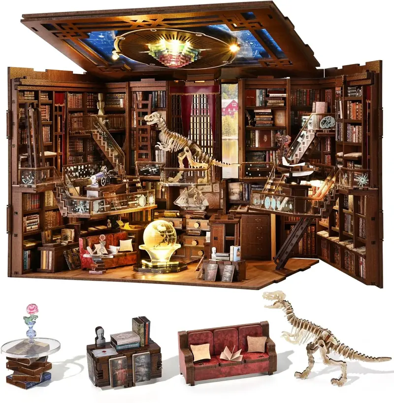 Book Nook MiniCity Beyond Library Kit étagère à livres - Nouveau Outlet