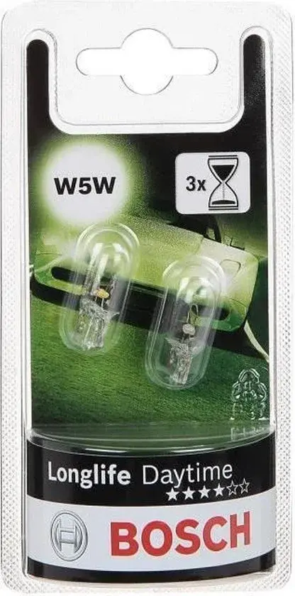 Bosch Ampul Longlife Daytime 2 W5W 12V 5W - Nieuw Outlet