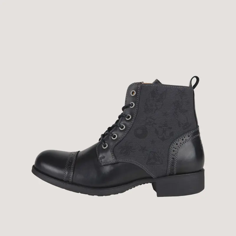 BOTTINES HELSTONS MEHARI NOIR GRIS